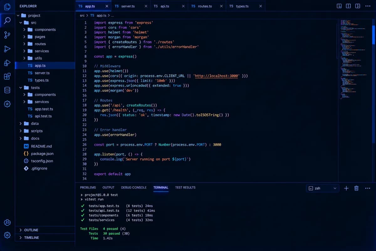 Blade Coding code editor screen